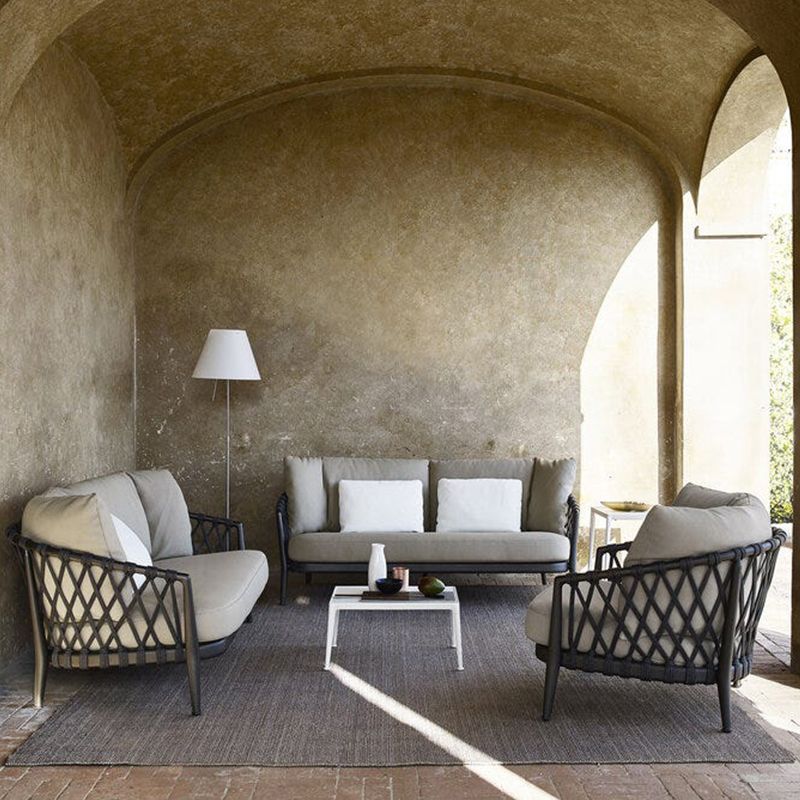 Tropical Aluminum Outdoor Patio Sofa/Patio Daybed with Cushion