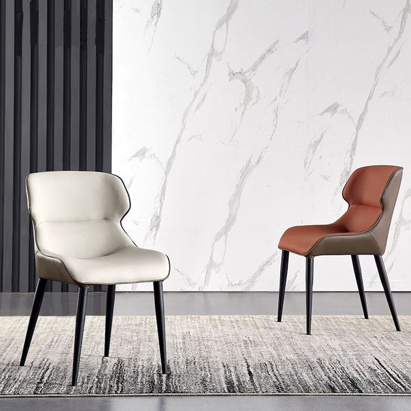 Home Upholstered Chair Dining Room Faux Leather Parsons Dining Chair