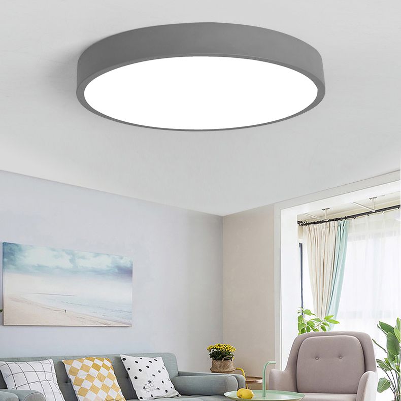 Lámpara de techo empotrada redonda Luz empotrada de acrílico moderna de una sola luz