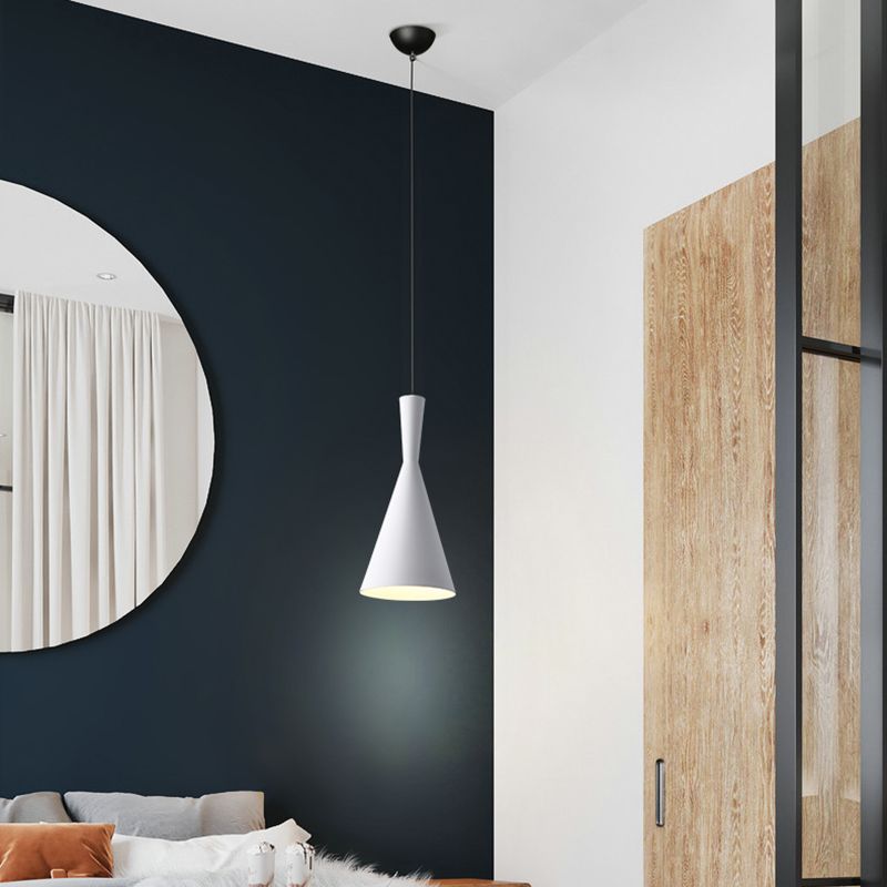 Cone Shade Hanging Lighting Modern Style Metal 1 Light Hanging Lamp for Bedside