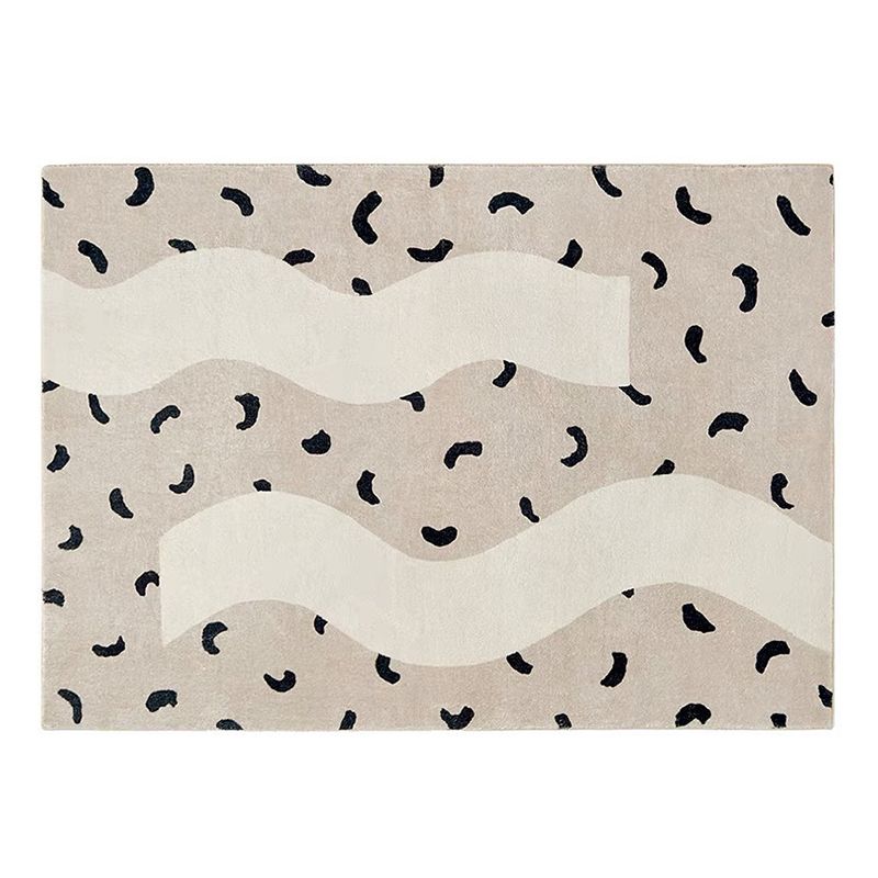 Modern Polyester Indoor Carpet Stain Resistant Rug Leopard Print Rug for Home Decoration