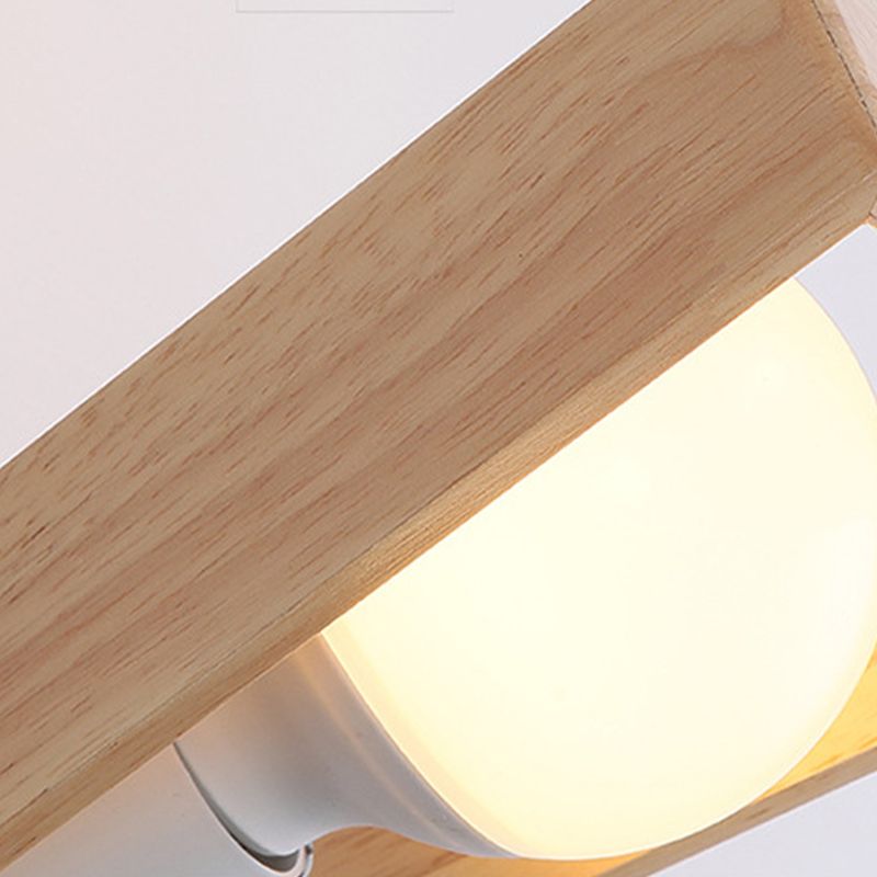 Einstellbare 1 leichte geometrische Wandbeleuchtung mit Holzwandleuchte moderne Holzwandleuchte