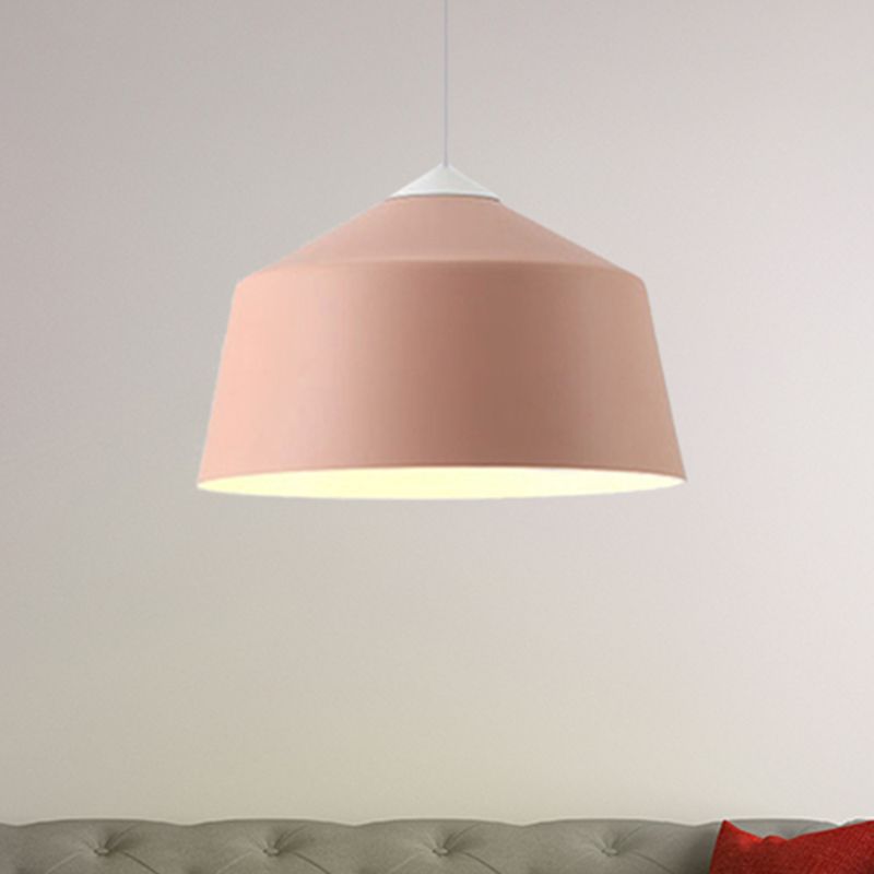 Dome Pendant Lighting Nordic Metal 1 Light Black/Grey/Pink Hanging Ceiling Light