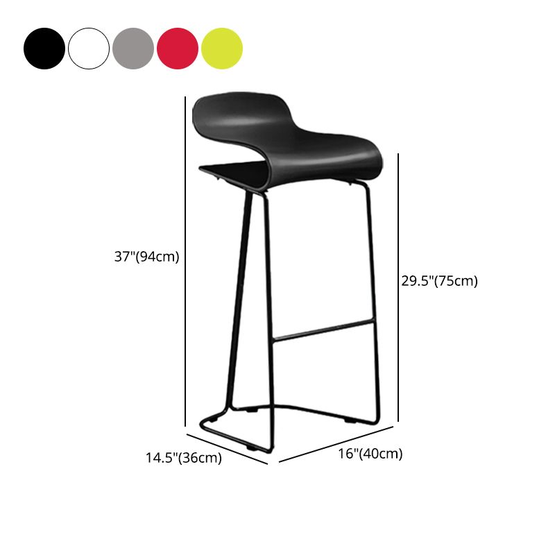 Contemporary Style Metal Bar-stool Plastic Counter Bar Stool for Kitchen