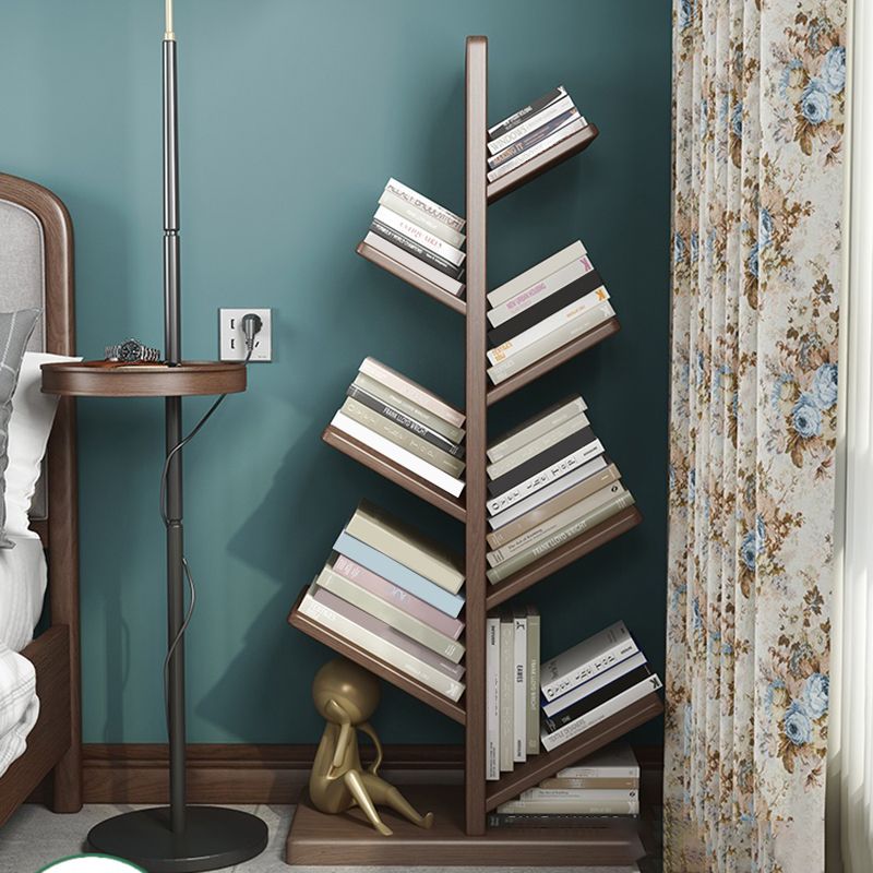 Modern Style Open Bookshelf Solid Wood Shelf Bookcase for Home