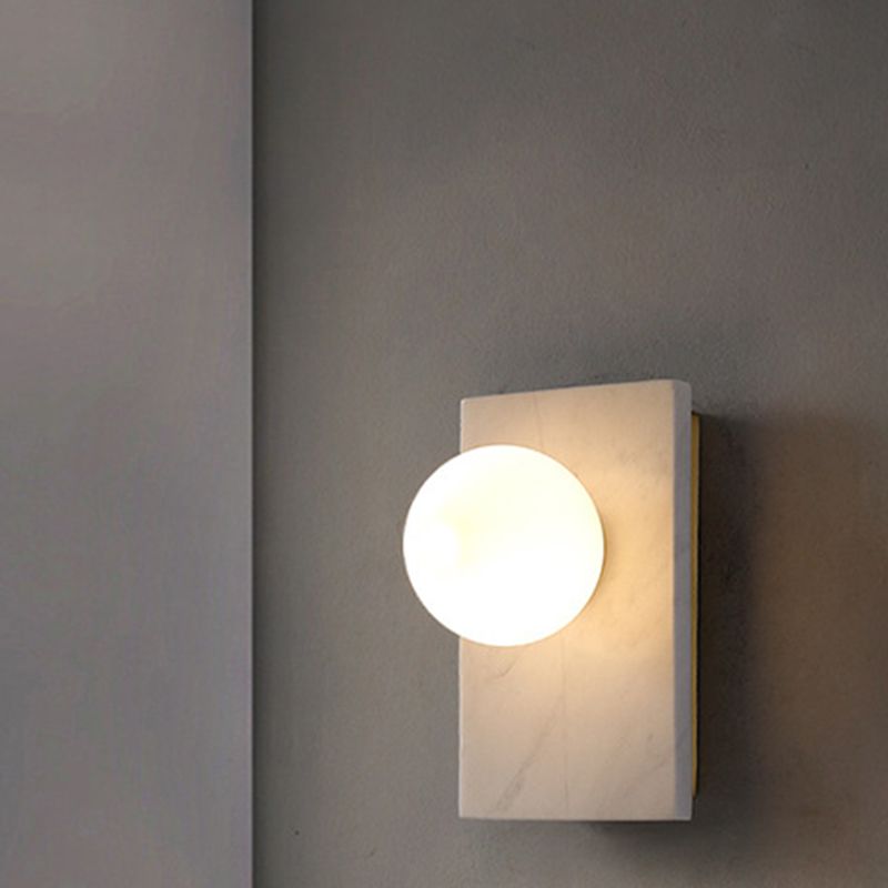 Stone Sphere Wall Sconce Lighting Modern Style 1 Light Wall Lamps