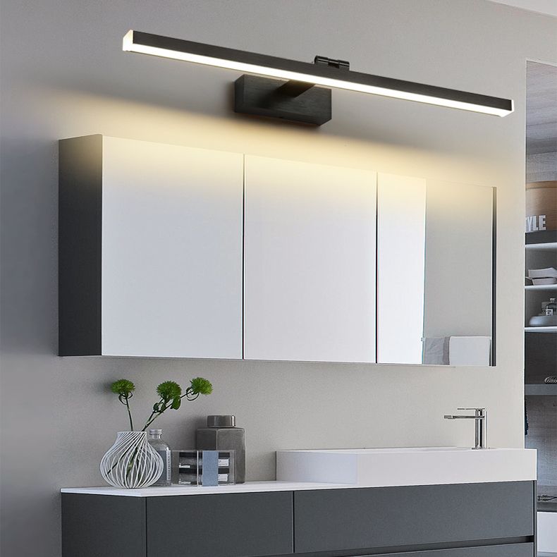 Lineare Schattenschwung Armwand Beleuchtung moderner Metall 1 hellleuchte Lampe in Schwarz