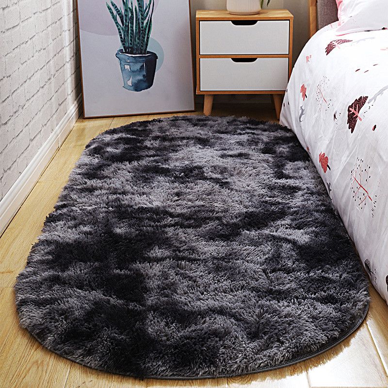 Casual Tie-Dye Rug Multi-Color Plush Carpet Machine Washable Anti-Slip Stain Resistant Rug for Bedroom
