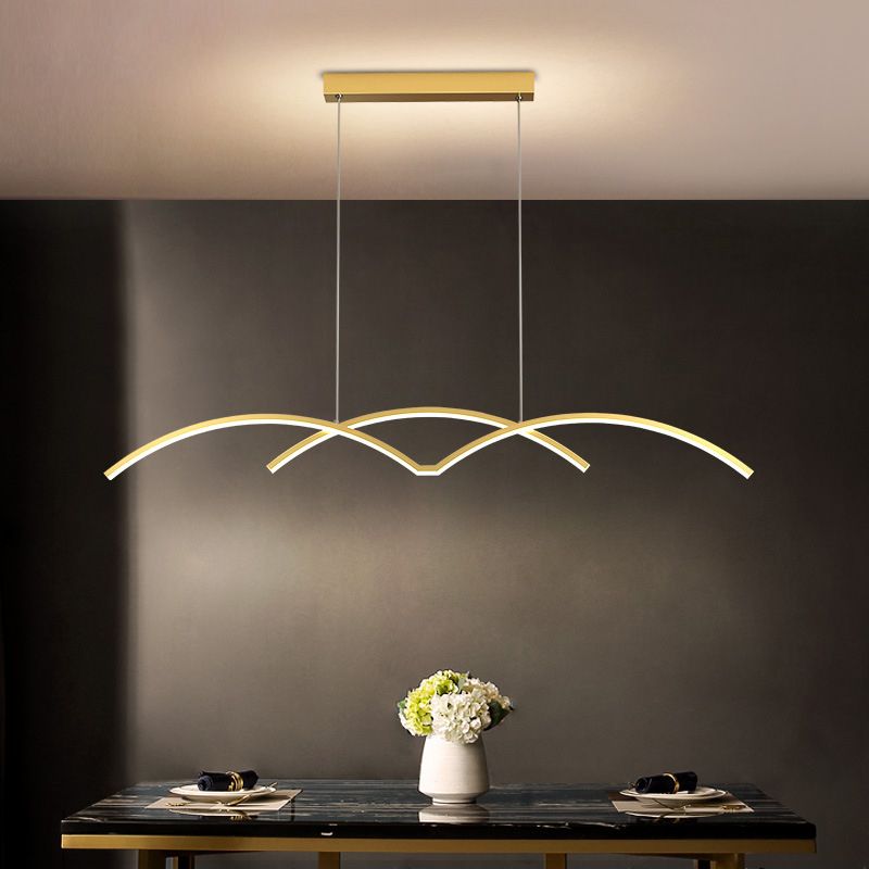 Modernism Kitchen Island Lighting LED Golden/Black Ceiling Light for Home