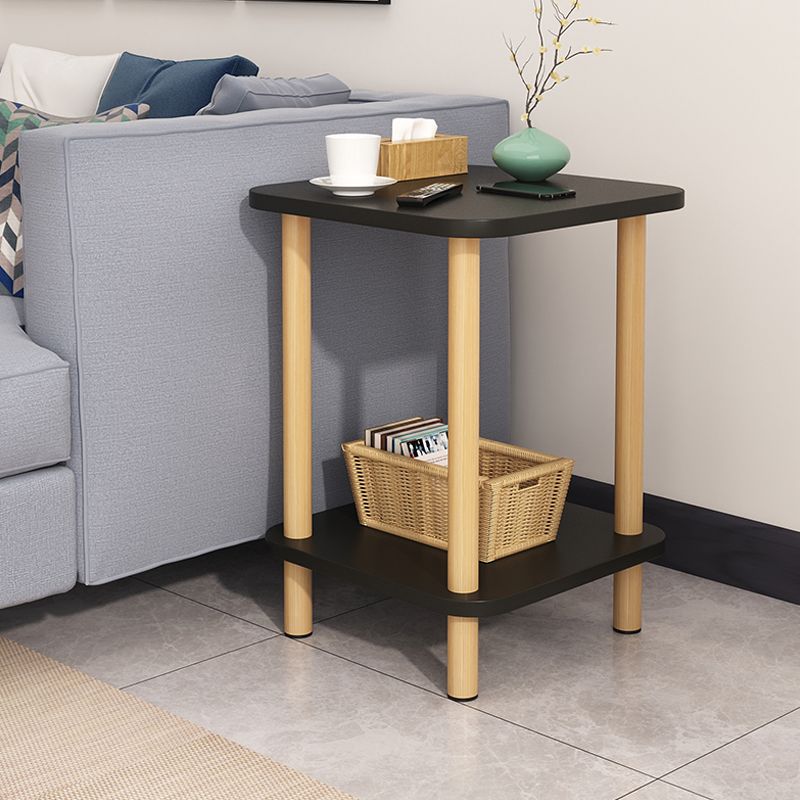 Modern Accent Side Table Storage Wood Side Table for Bedroom