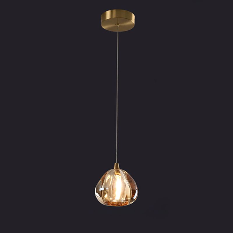Teardrop Hanging Pendant Light Simplicity Style Crystal Down Lighting Pendant for Bedroom