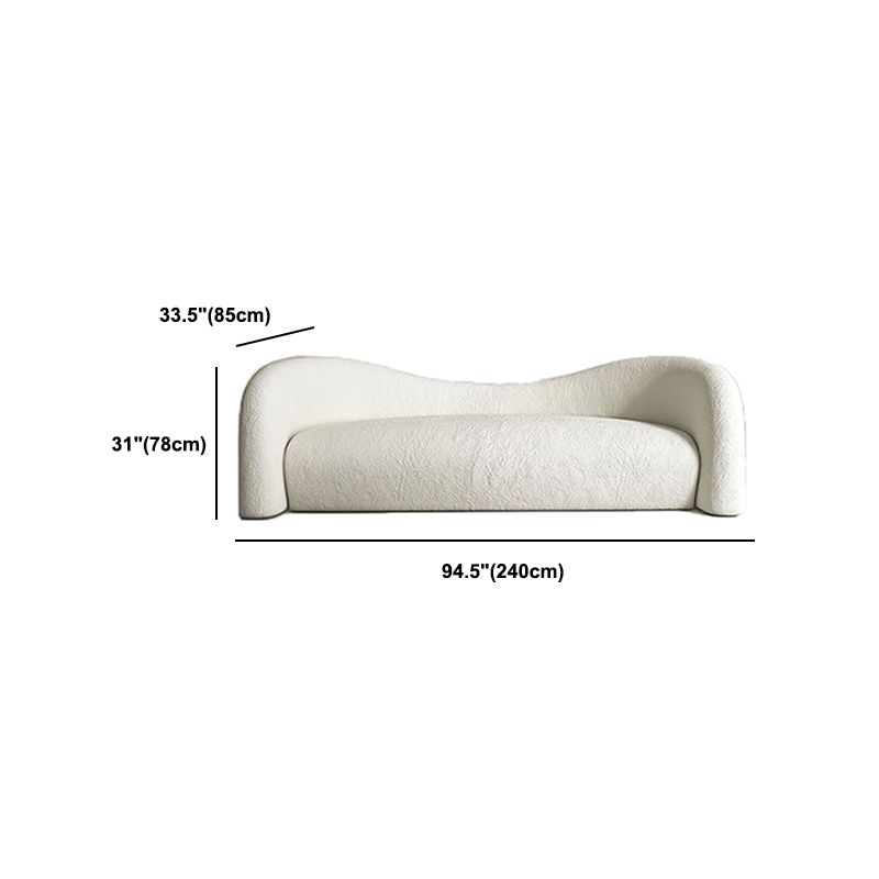 Contemporary Curved Sofa Sloped Arm Sofa with Tight Back for Living Room