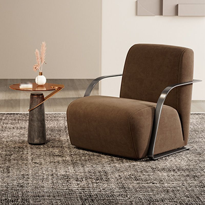 Tight Back Square Arms with Fabric Seat Arms Included Solid Color Arm Chair