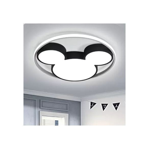 Plafonnier moderne en acrylique avec souris de dessin animé, plafonnier mince pour chambre d'enfants