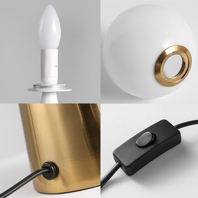 Glass Global Table Light Contemporary Style Nights and Lamp for Bedroom