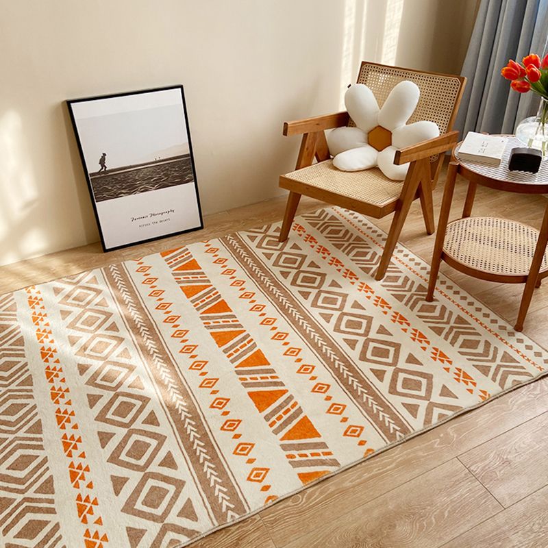 Tapis à imprimé tribal Boho-Chic tapis de support antidérapant pour décoration de maison