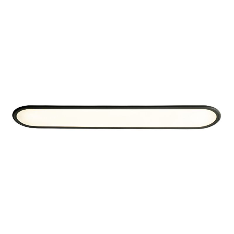 Oval Shape Metal Flush Ceiling Light Modern Style 1 Light Flush Mount Lighting