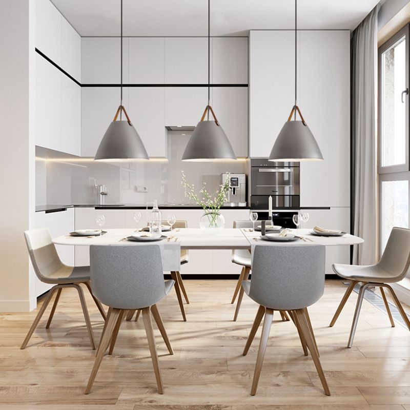 Macron Metal Hanging Light Nordic Style Pendant Light Cone Shape Hanging Light for Coffee Shop