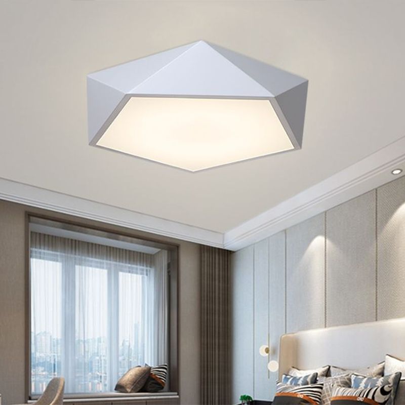 Modern Simplicity Paint Process Acryl Plafond Light Polygon Shape voor Slaapkamer