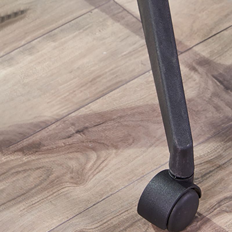 Modern Fixed Arms Chair Height-adjustable Office Chair with Wheels