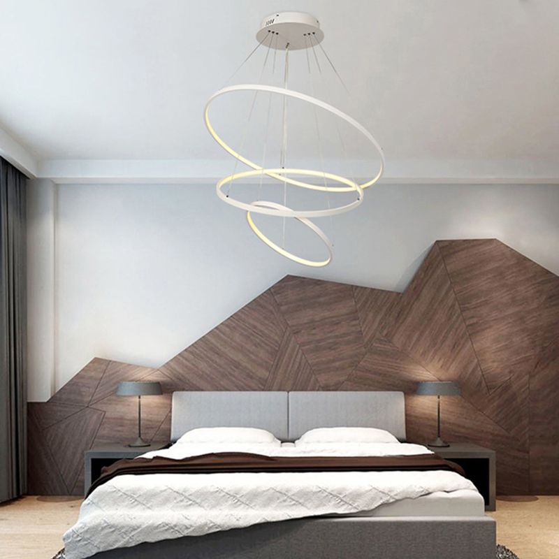 Lámparas de metal múltiples lámparas colgantes capas de estilo colgante de estilo moderno