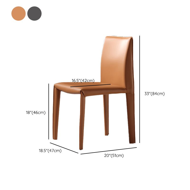Modern Indoor Home Side Chair Faux Leather Upholstered Side Chair