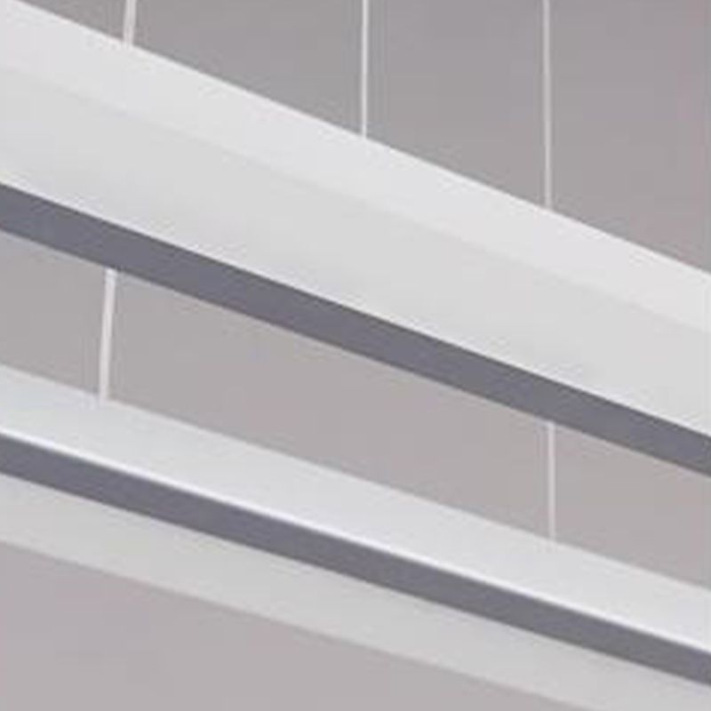 Acrylic White LED Island Light in Modern Simplicity Aluminium Oval Hanging Lamp for Commercial Place