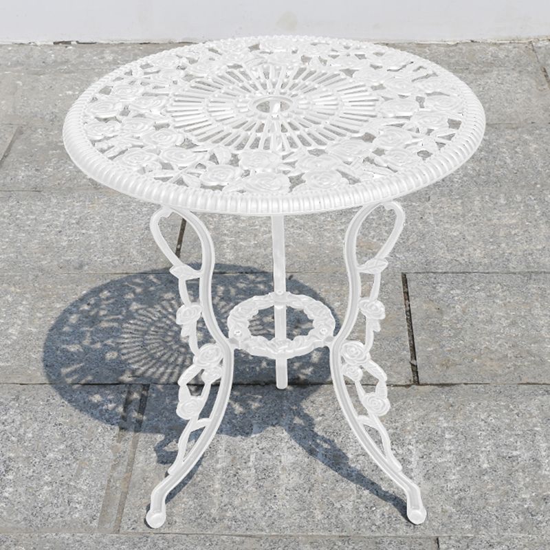 Modern Waterproof Geometric Courtyard Table Aluminum Frame Outdoor Table