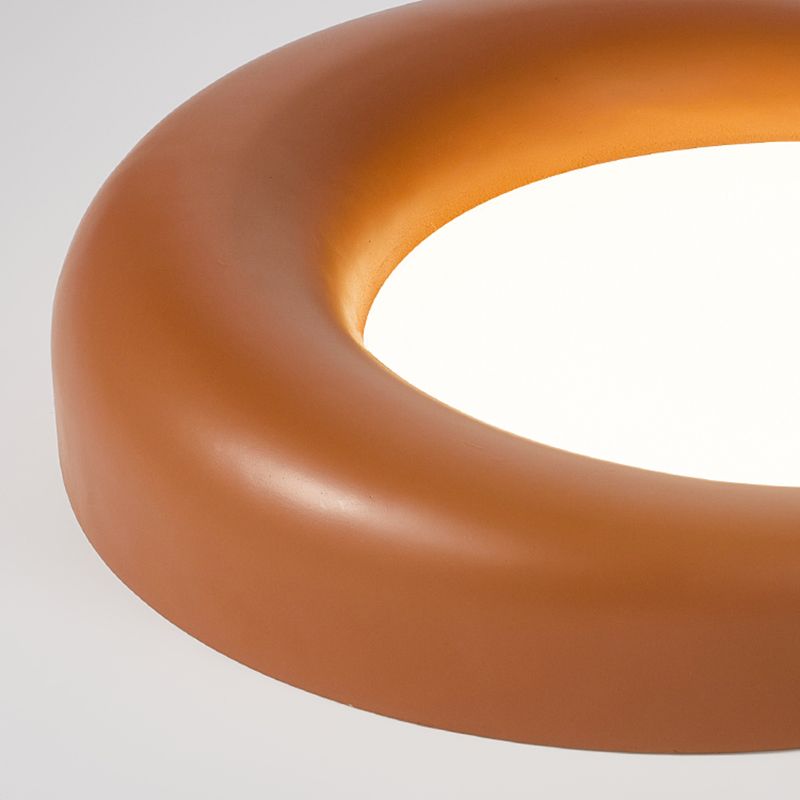 Round LED Ceiling Flush in White / Green / Red Modern Flush Ceiling