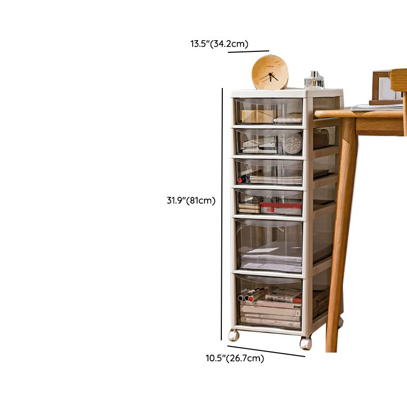 Modern Vertical Filing Cabinet Transparent Plastic Drawers File Cabinet