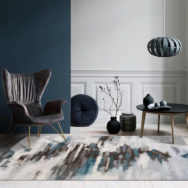 Modern Decoration Rug Multi Colored Abstract Patterned Indoor Rug Synthetics Anti-Slip Pet Friendly Carpet