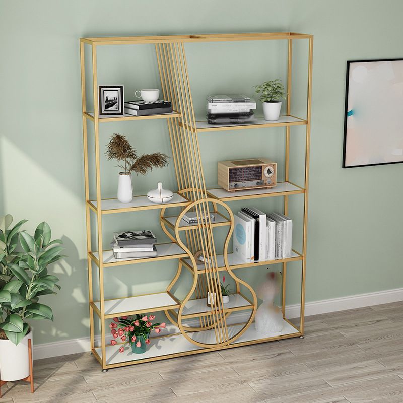 Modern Metal Shelf Bookcase Open Shelf Bookshelf with Shelves for Living Room