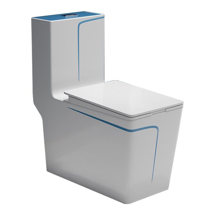 One-Piece Flush Toilet Floor Mount Traditional Toilet with Slow Close Seat