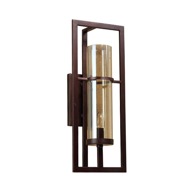 Amber Glass Black Approche du luminaire d'éclairage 1-Light Farmhouse Murd Murd Lighting for Corridor with Metal Frame