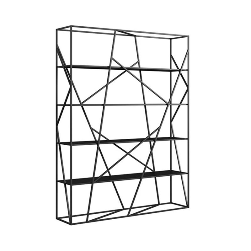 Metal Open Storage Bookshelf Industrial Rectangle Etagere Bookcase