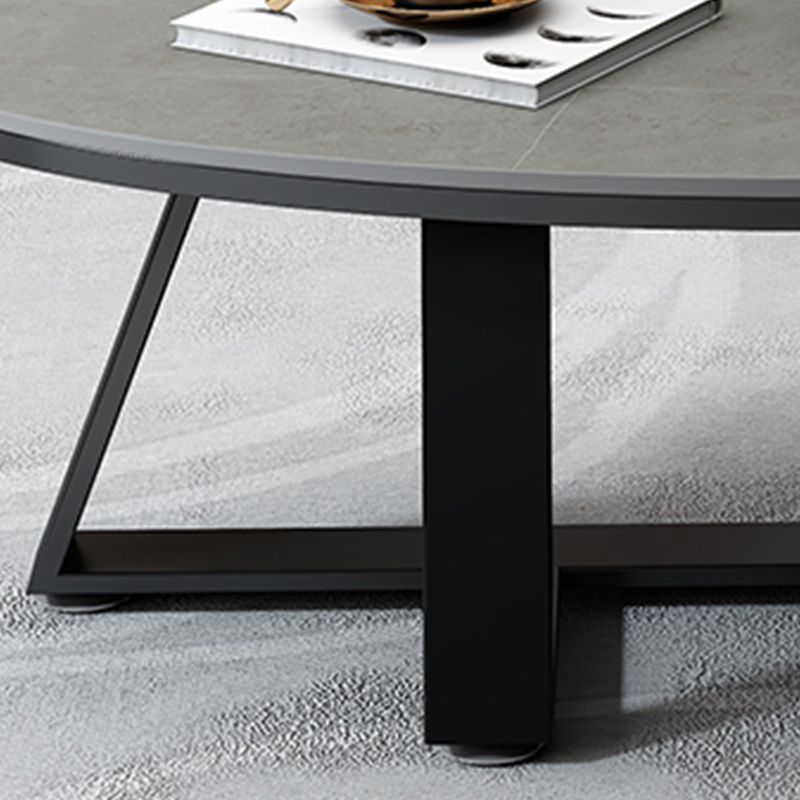 Oval Coffee Table Cocktail Table Slate Coffee Table for Living Room