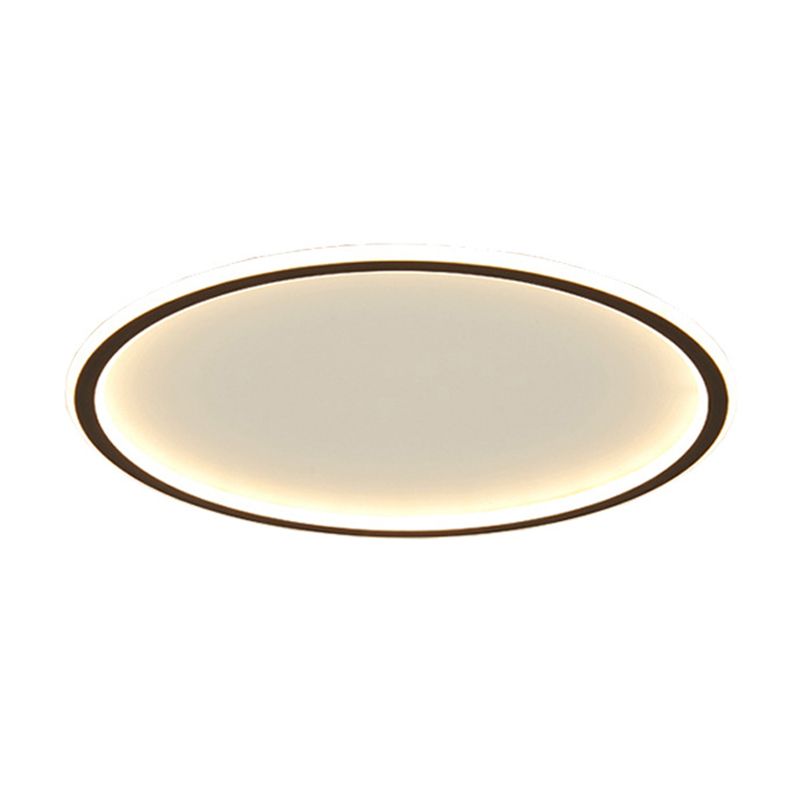 Plafonnier LED de simplicité moderne, montage circulaire en aluminium avec abat-jour en silicone