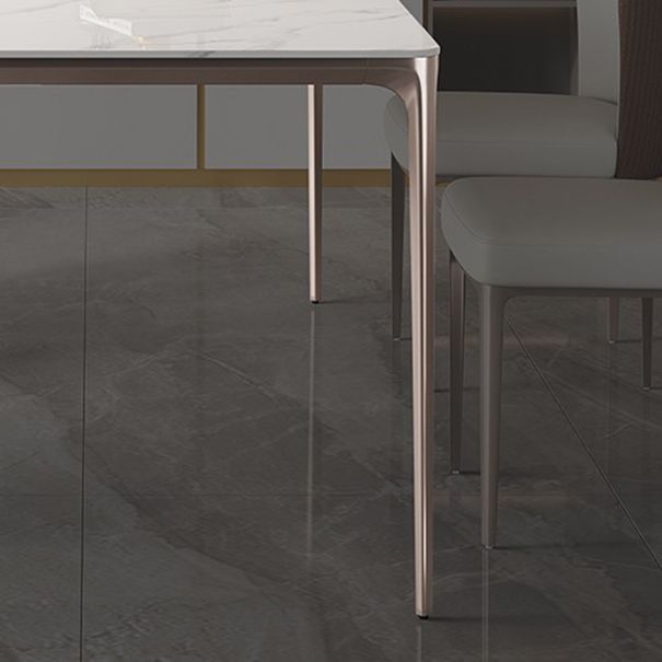 Modern Sintered Stone Top Dining Set Rectangle 1/2/4/5/6 Pieces Dining Room Table Set