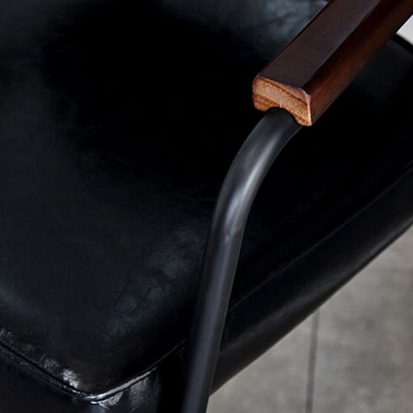 Chaise de salle à manger industrielle en métal, bras ouvert, chaise latérale de salle à manger pour usage domestique
