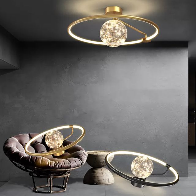 Moderne creatieve plafondlamp LED-cirkellicht Binnenlicht Slaapkamerlicht