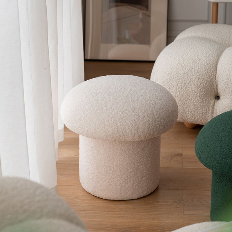 Modern Pure Color Pouf Trea Resistant Mushroom Pouf for Living Room