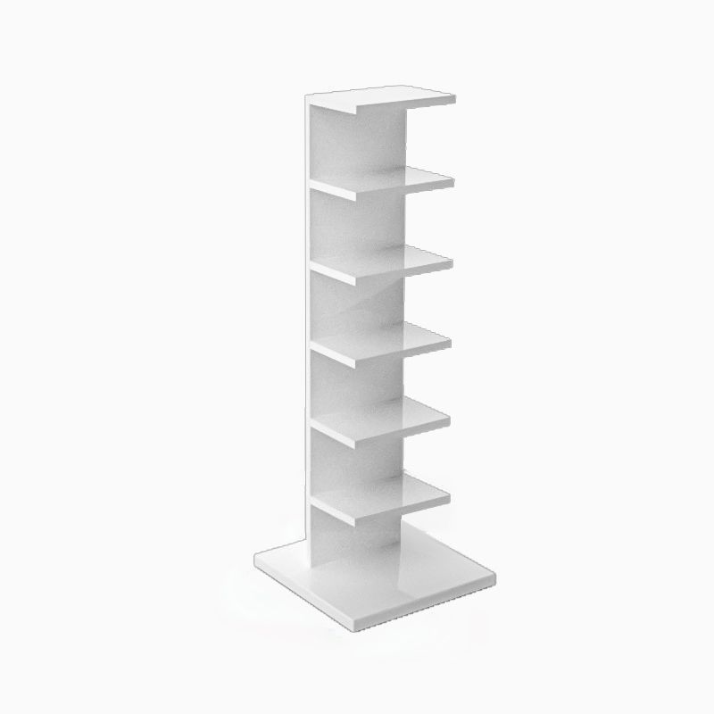 Contemporary Corner Closed Back Bookshelf Manufactured Wood Frame and Shelf