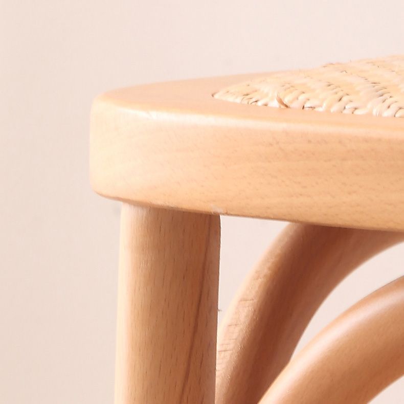 Contemporary Wood Kitchen Dining Side Chair Cross Back Side Chair