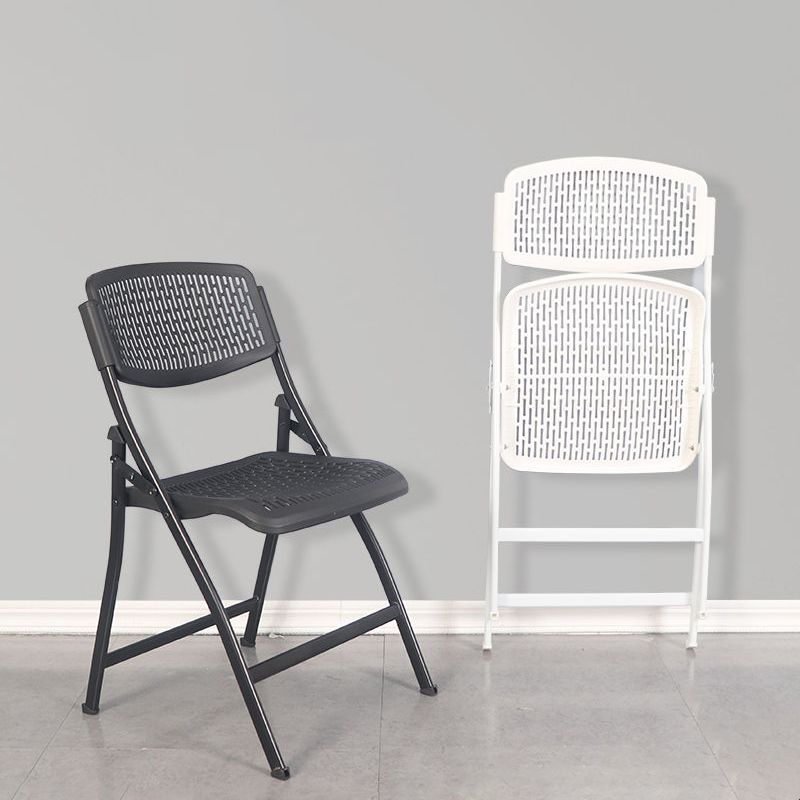 Chaise d'intérieur et d'extérieur moderne en métal et plastique, chaise d'appoint de salle à manger à dossier ouvert sans accoudoirs