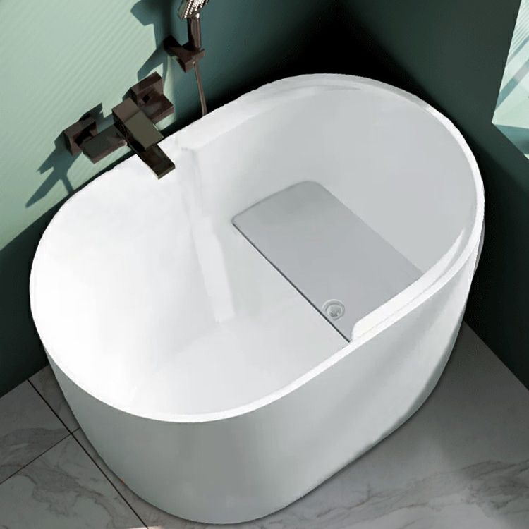 Modern 26.77-inch Tall Acrylic Bath Freestanding Soaking Bath Tub