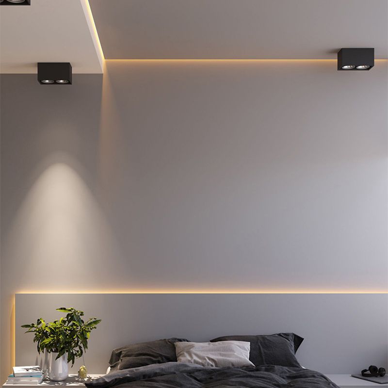 Metal Rectangle Flush Mount Lamp Modern Flush Ceiling Light Fixture