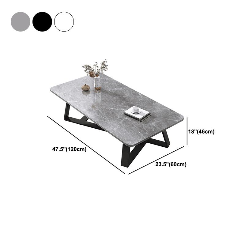 Solid Wood Coffee Table Modern Minimalist Cross Legs Coffee Table