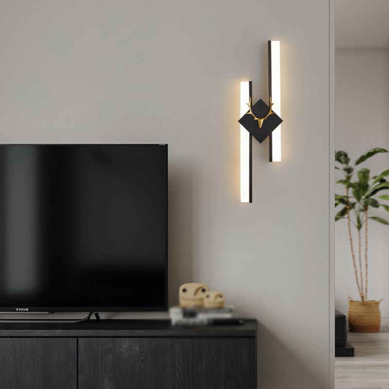 Metal Geometric Wall Light Modern 2-Light Wall Lights for Bedroom