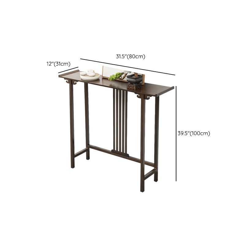 Rectangle Shape Console Table Wood Console Sofa Table in Brown