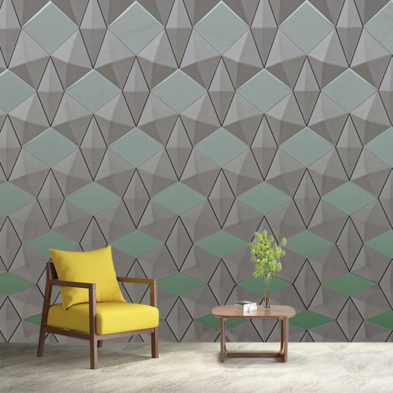 Illustration Geometry Simple Mural Wallpaper Moisture Resistant, Personalized Size